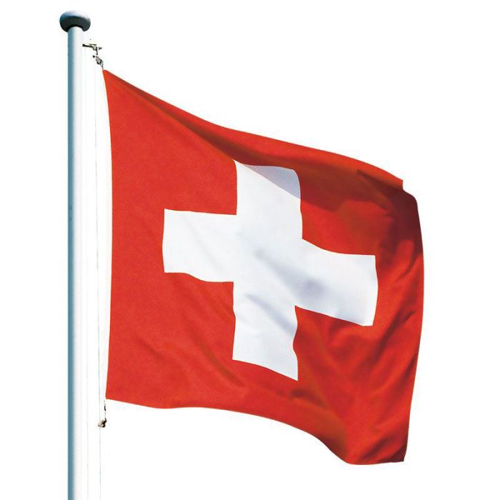HAUSHALTSWARE - Drapeau suisse Hisser le drapeau…