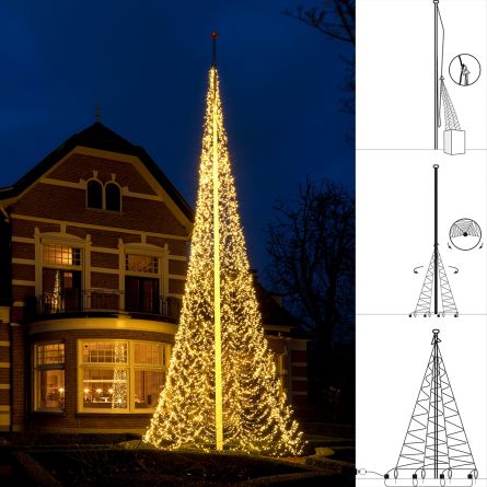 LED Lichterbaum «Neo» inkl. Fahnenmast und Bodenhülse