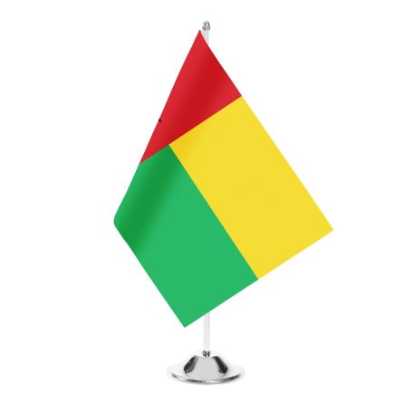 Drapeau de table Guinée-Bissau Satin 150 g/m2 22x15 cm